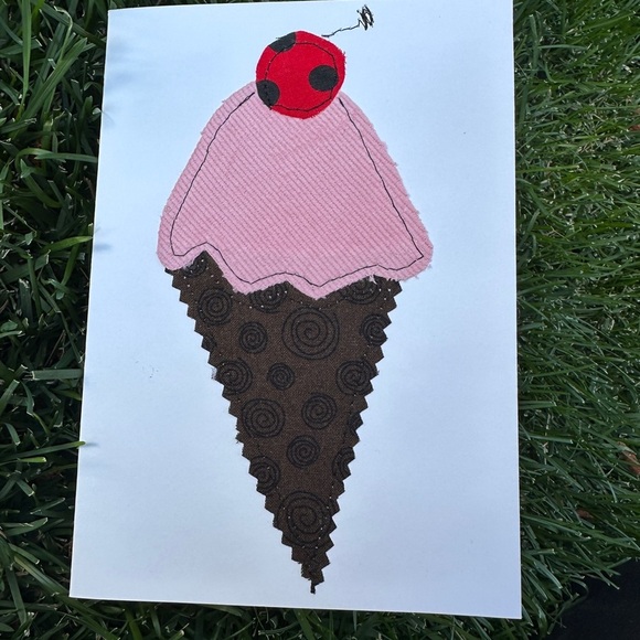 Ice Cream Cone Cards Set - Pink and Brown set of three - Picture 4 of 4